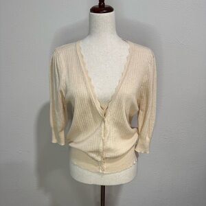 Grace Karin Cream Knit Top